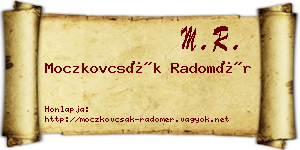 Moczkovcsák Radomér névjegykártya